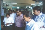 Mr. SHANMUGAM C.E.O BRIEFS ABOUT MACHINES TO LIVELIHOOD SPECIALIST Mr. SAKRAPANI, DISTRICT PROJECT MANAGERS AND ASST PROJECT MANAGER FROM PUDHU VAAZHVU PROJECT FROM ALL DISTRICT IN TAMILNADU WHEN VISITED OUR CONCERN